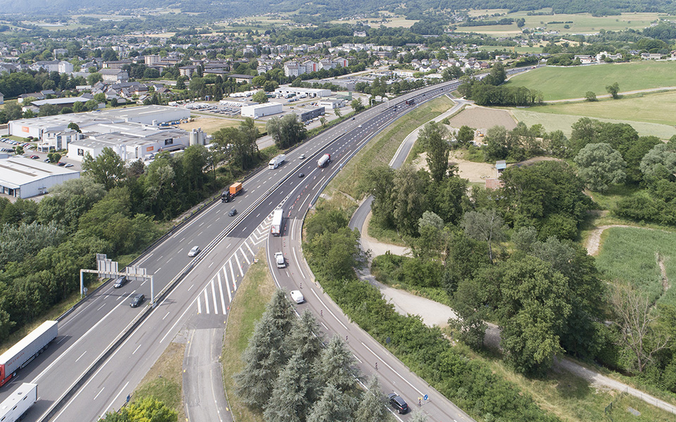 nouvelle bretelle vers Lyon - A43 - Chambéry Péage